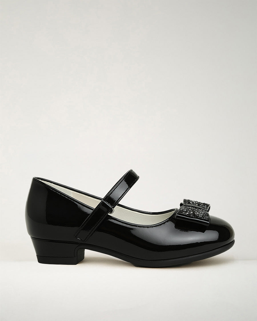 Black Girls Mary Jane Shoes Bow-Knot School Flat