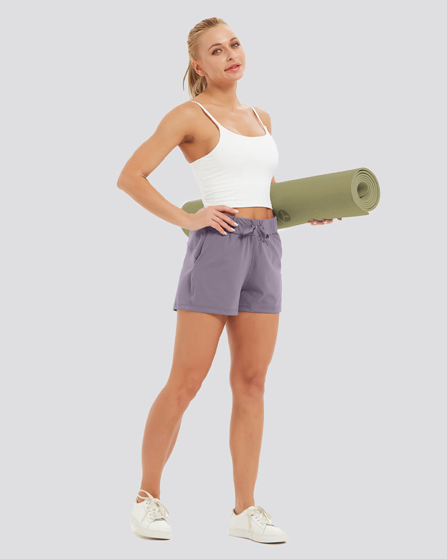 Grayish Purple Charge Running Shorts 3"