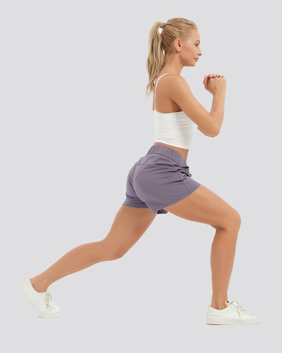 Grayish Purple Charge Running Shorts 3"