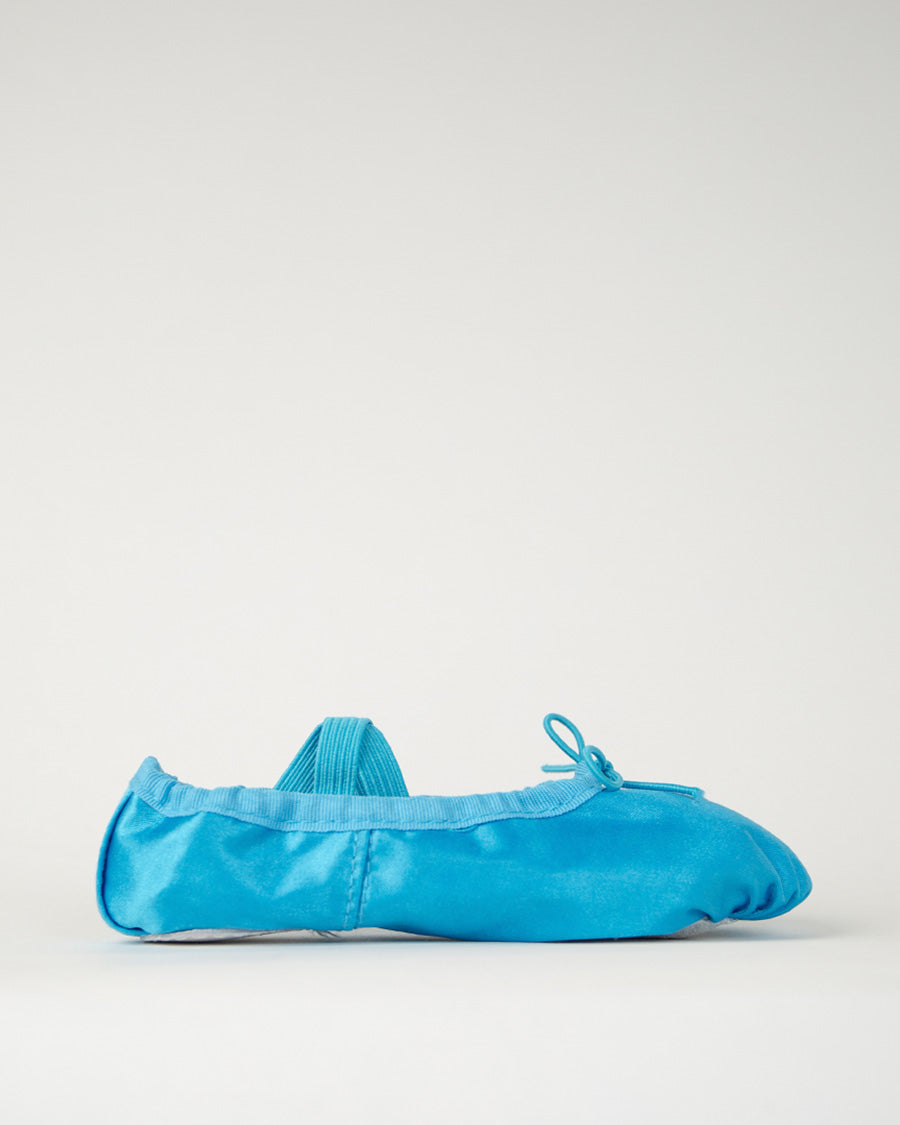 Blue Kids Blue Ballet Shoes - Satin