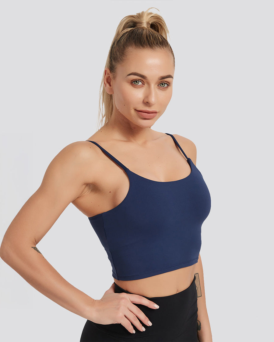 Navy Sports Bra Tank Top