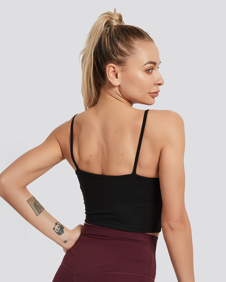Black Sports Bra Tank Top