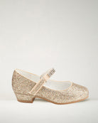 Gold Girls Low Heel Mary Jane Dress Shoes
