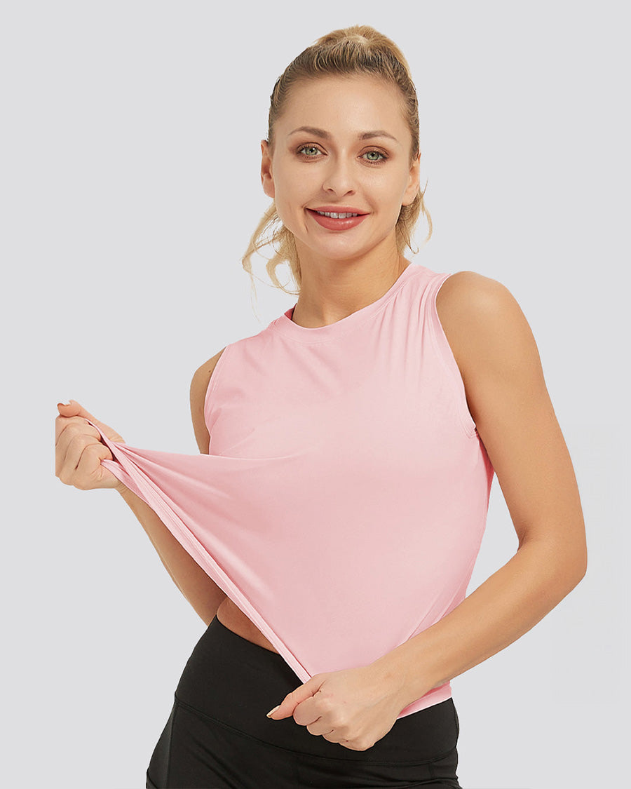 Pink Origin Sleeveless Workout Crop Top