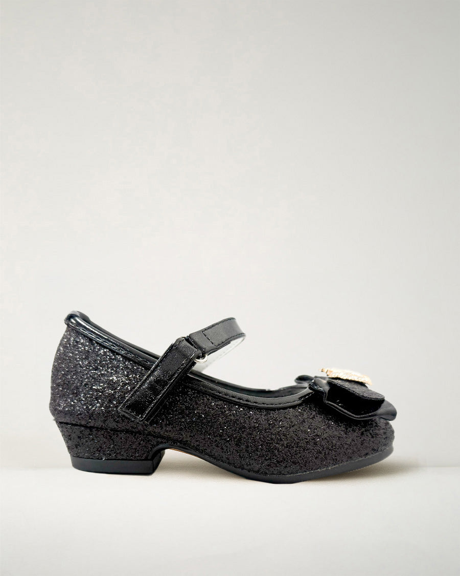 Girls Sparkly Glitter Mary Jane Shoes – Starlight - Silver