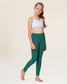 Teal Girls Soft Yoga Leggings
