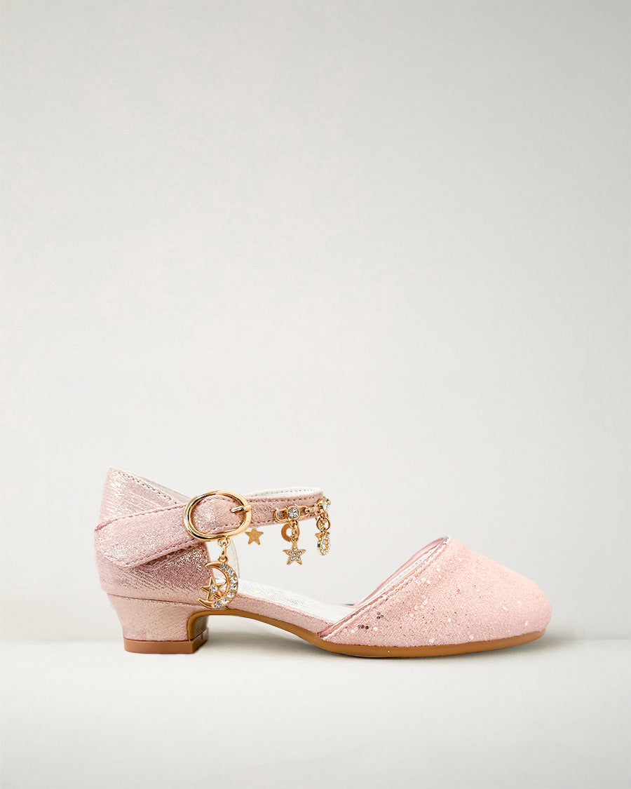 Pink Glitter Girls Sparkly Princess Sequin Sandals