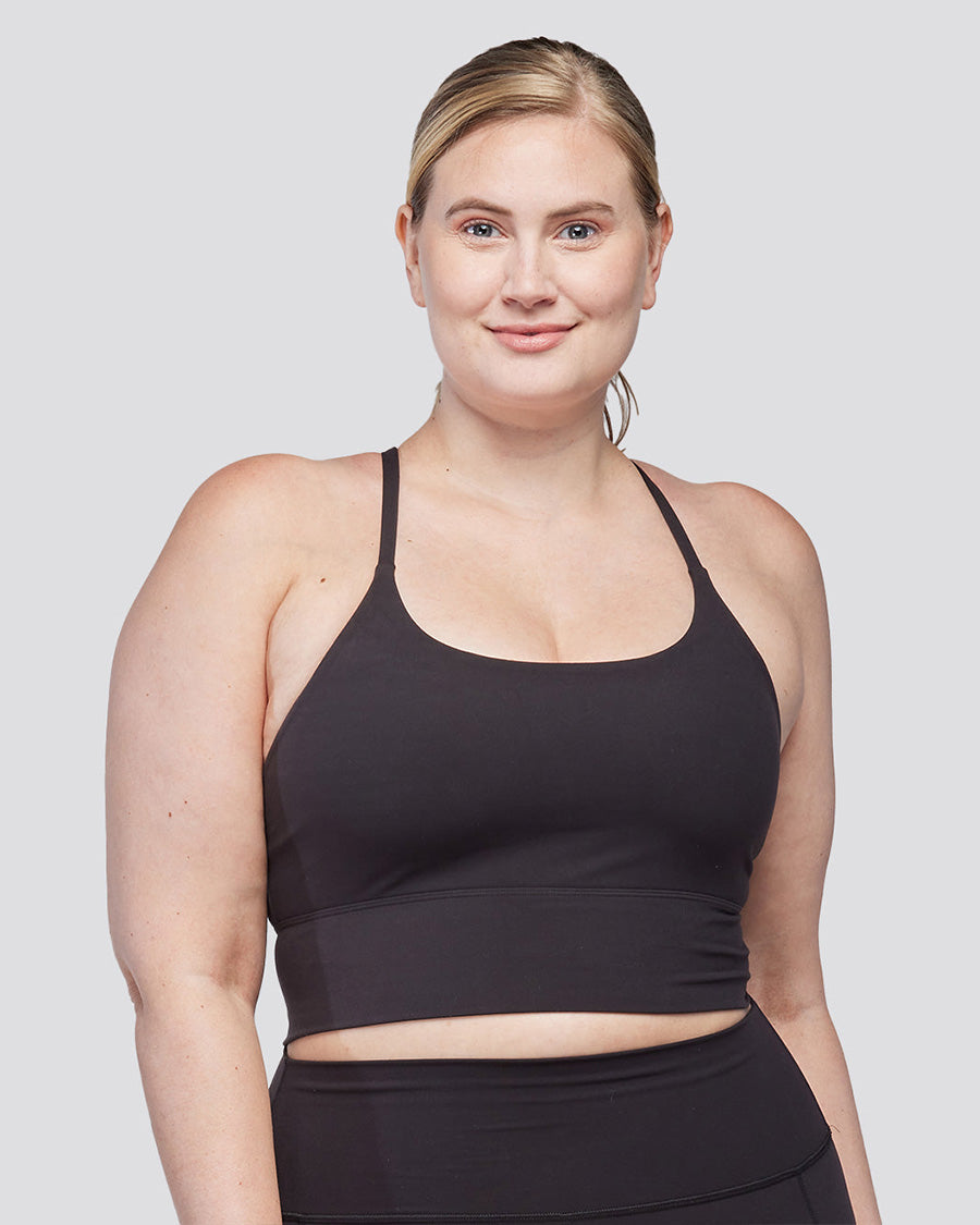 Black SoftLuxe Crop Top Sports Bra
