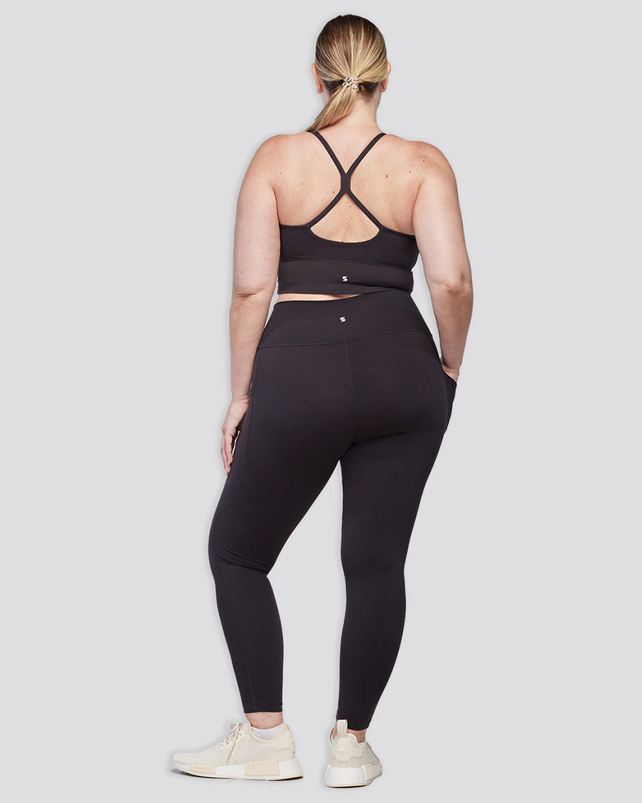 Black SoftLuxe Crop Top Sports Bra