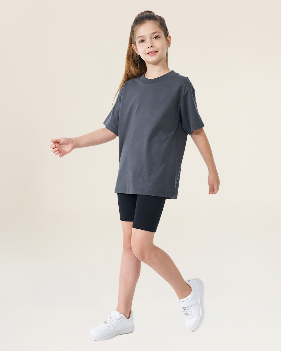 Charcoal Kids Comfy Oversized Cotton Tee