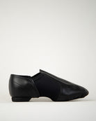 Black Kids Unisex Jazz Shoes Leather Slip-On Dance Shoes