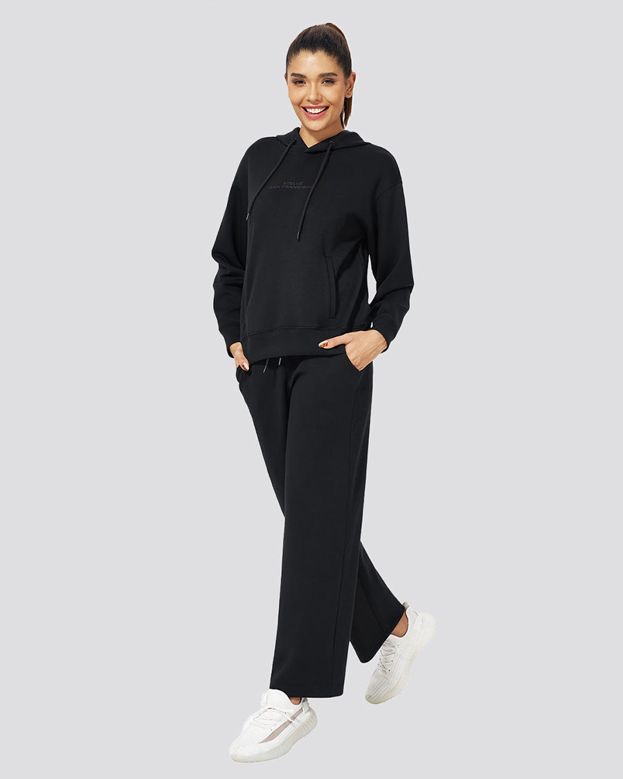 Black womens loungewear side  view