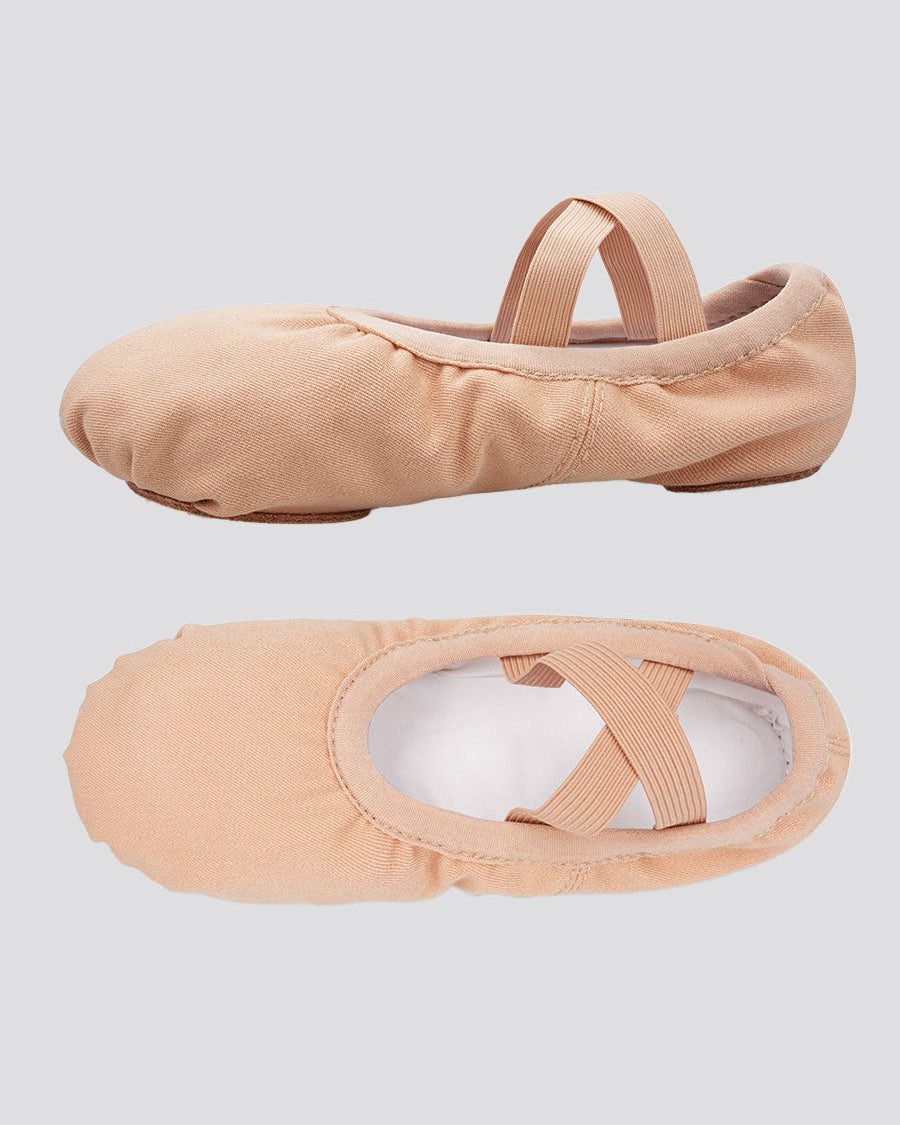 Tan Adults Stretch Canvas Ballet Shoes
