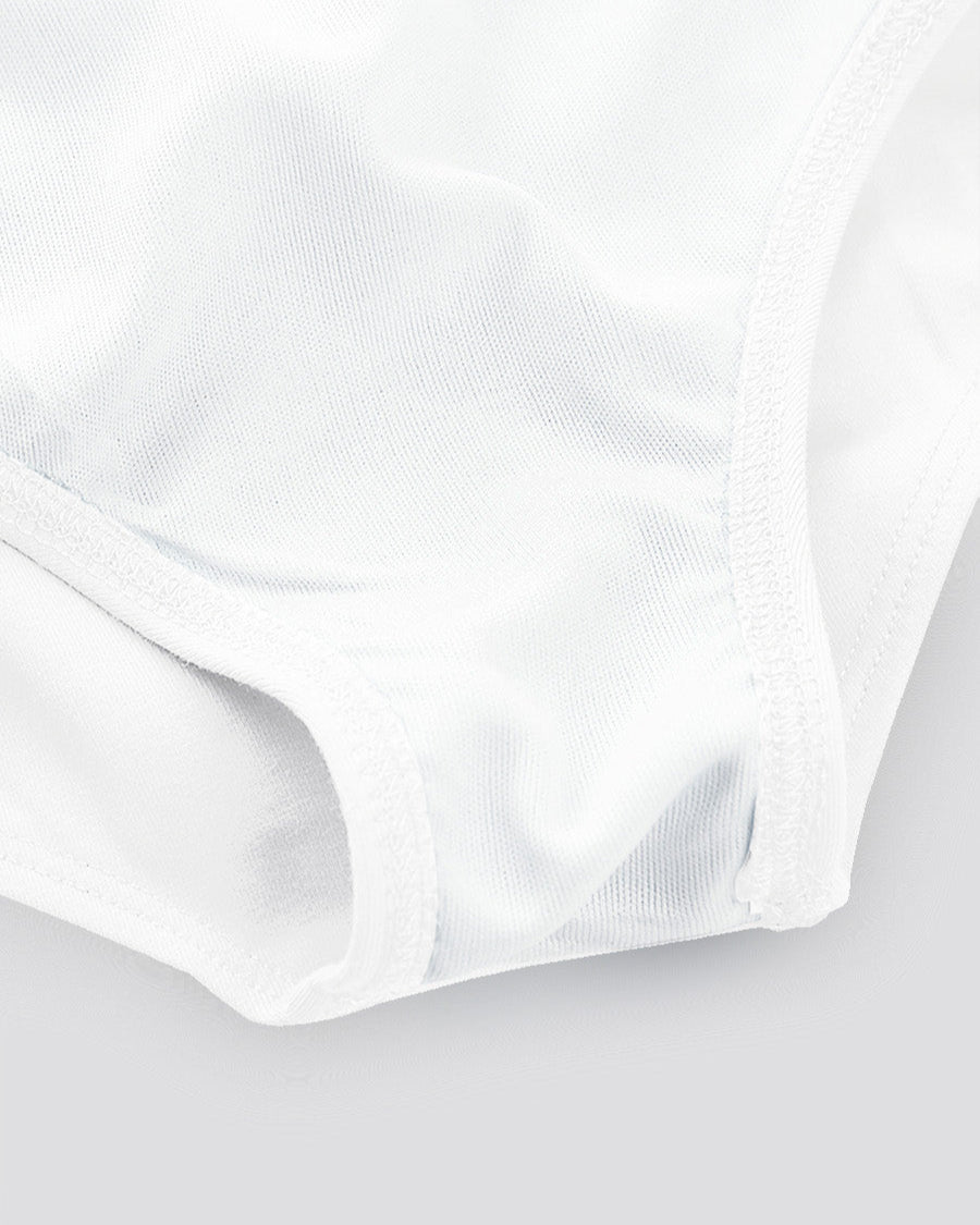 White Girls Long Sleeve Ballet Leotard