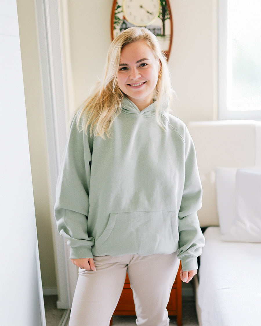 Mint Green Long-Sleeve Oversized Hoodie