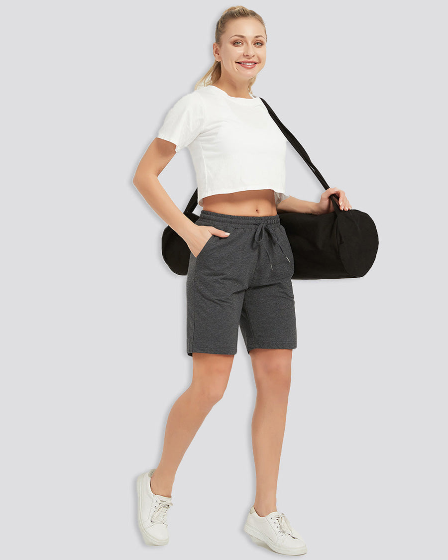 Charcoal Cotton Sweat Shorts 7"