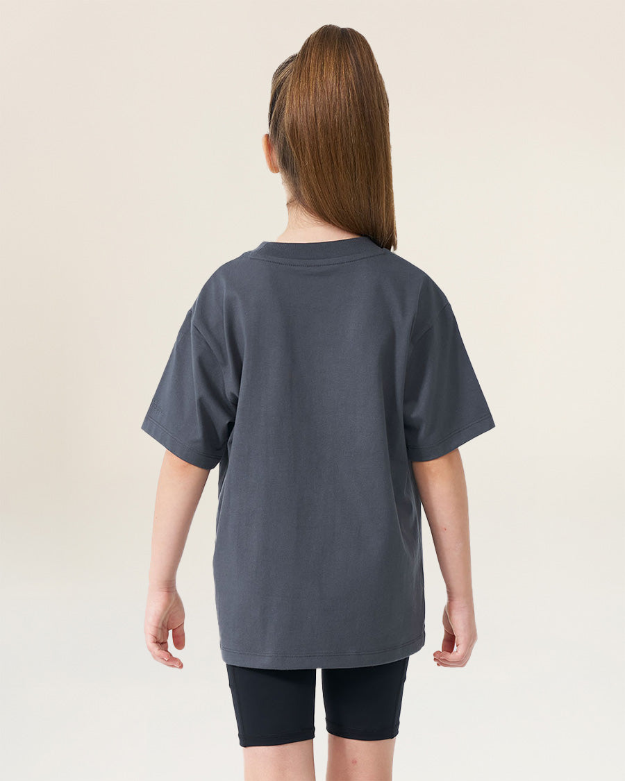 Charcoal Kids Comfy Oversized Cotton Tee
