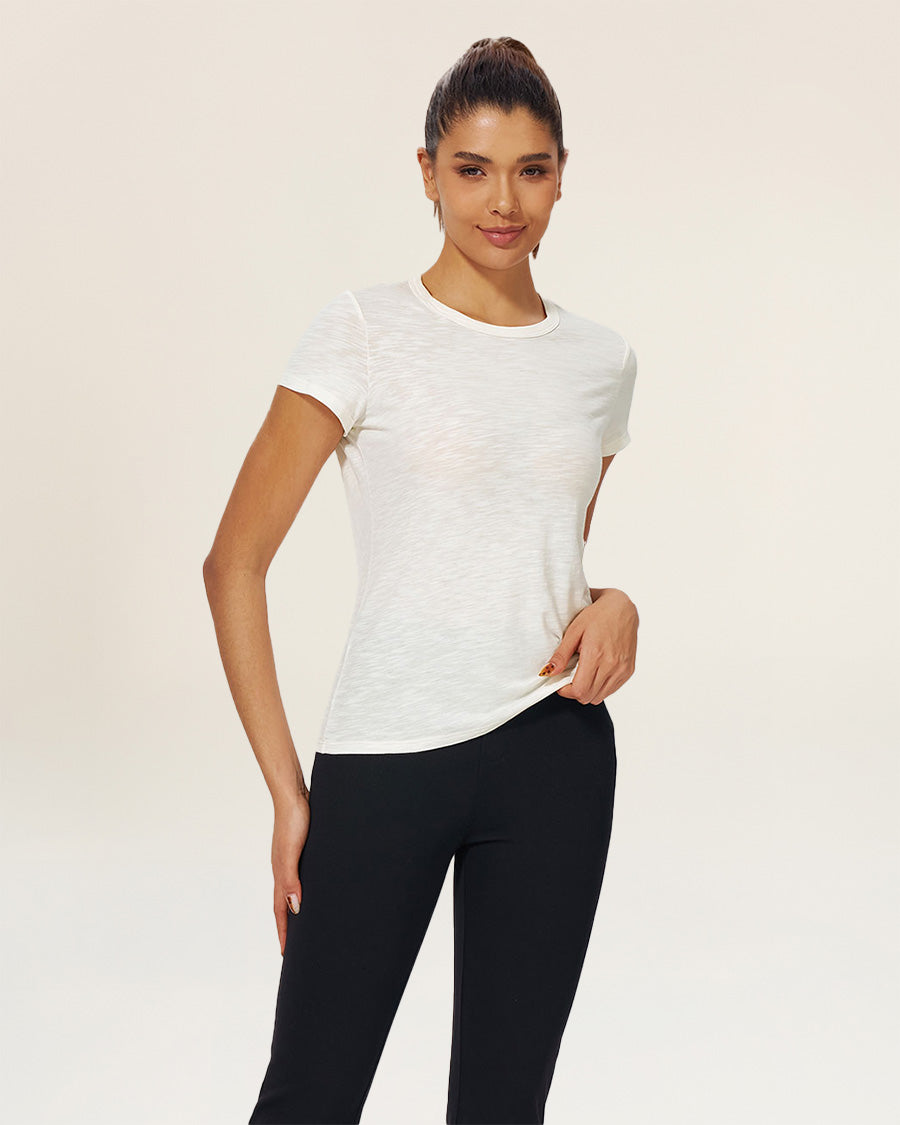 Creme Soft Cotton Slub T-Shirt