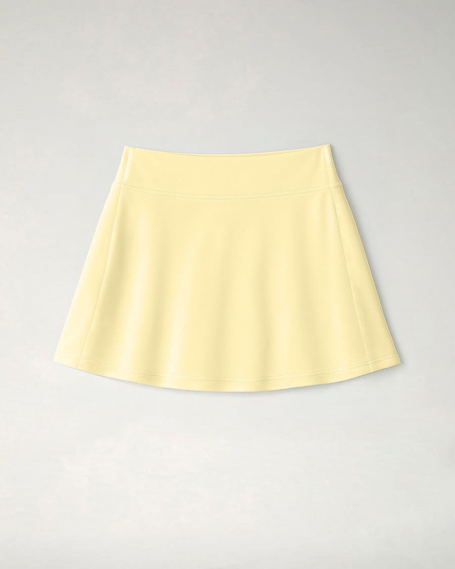 Lemon Butter CourtChic A-Line Tennis Skirt