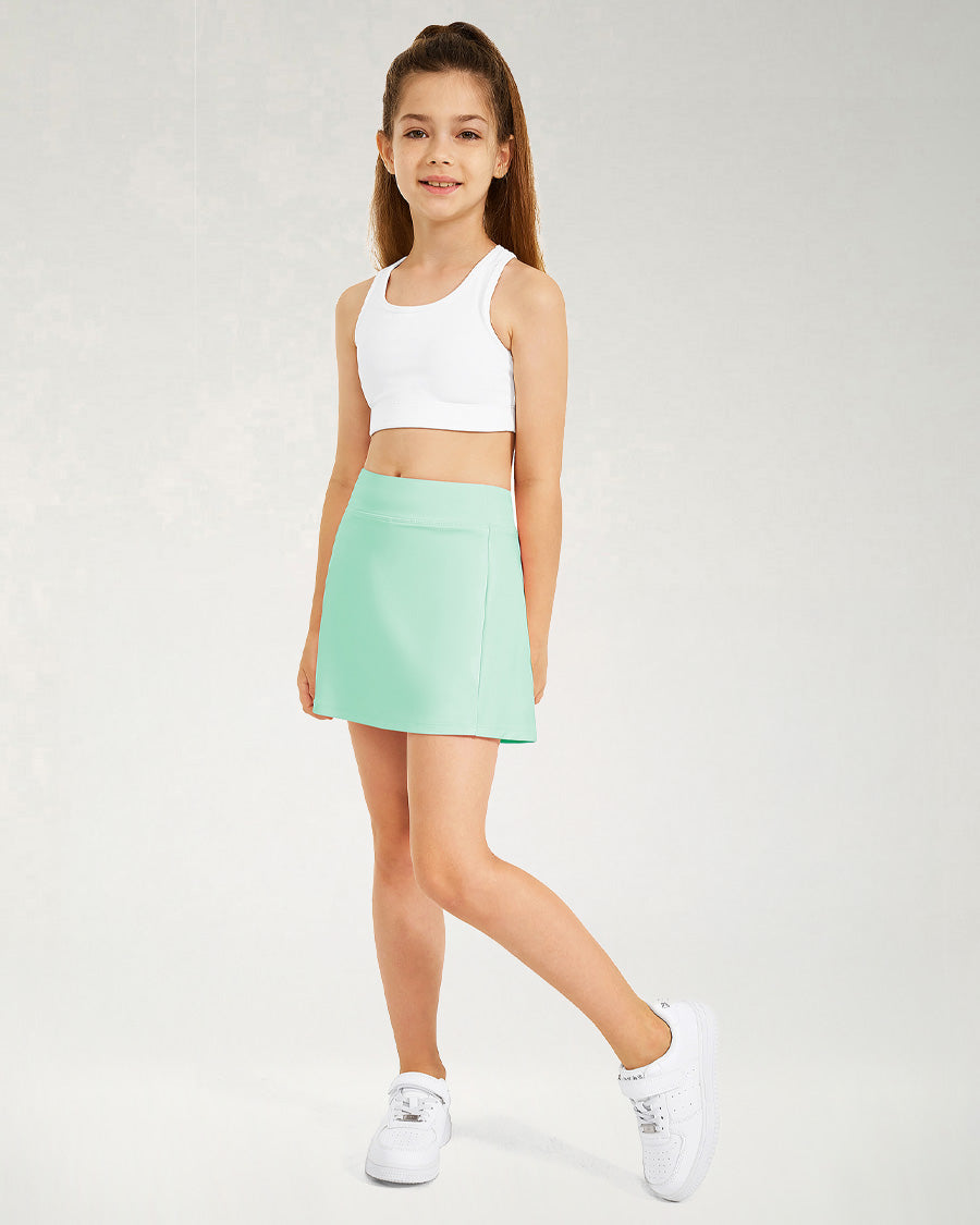 Mint Green Girls CourtChic A-Line Tennis Skirt