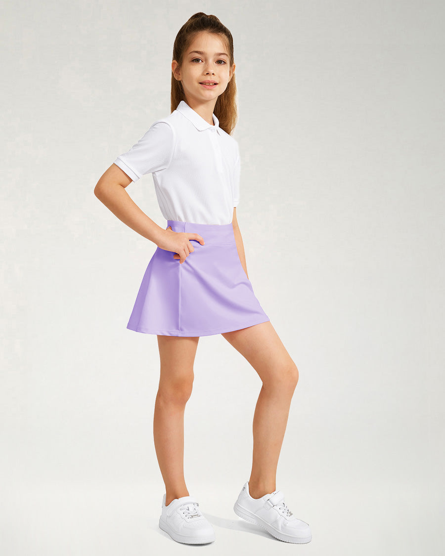 Lilac Girls CourtChic A-Line Tennis Skirt