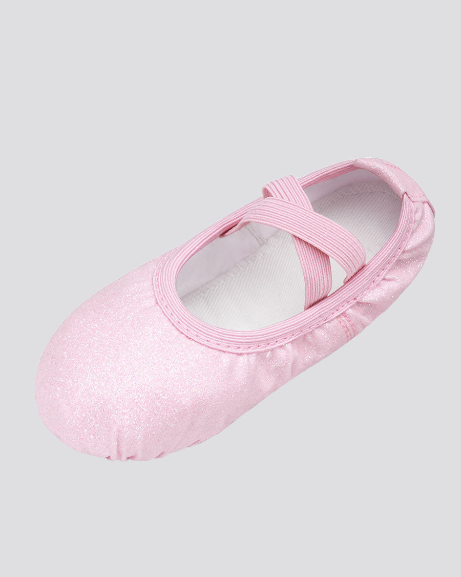 Pink Glitter Kids Glitter Ballet Shoes