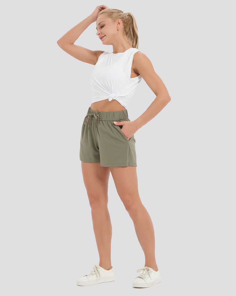 Olive Green Charge Running Shorts 3"