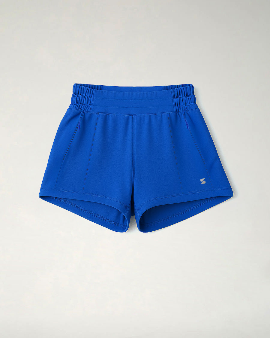 Girls BreezeEase High Waist Shorts in Sapphire