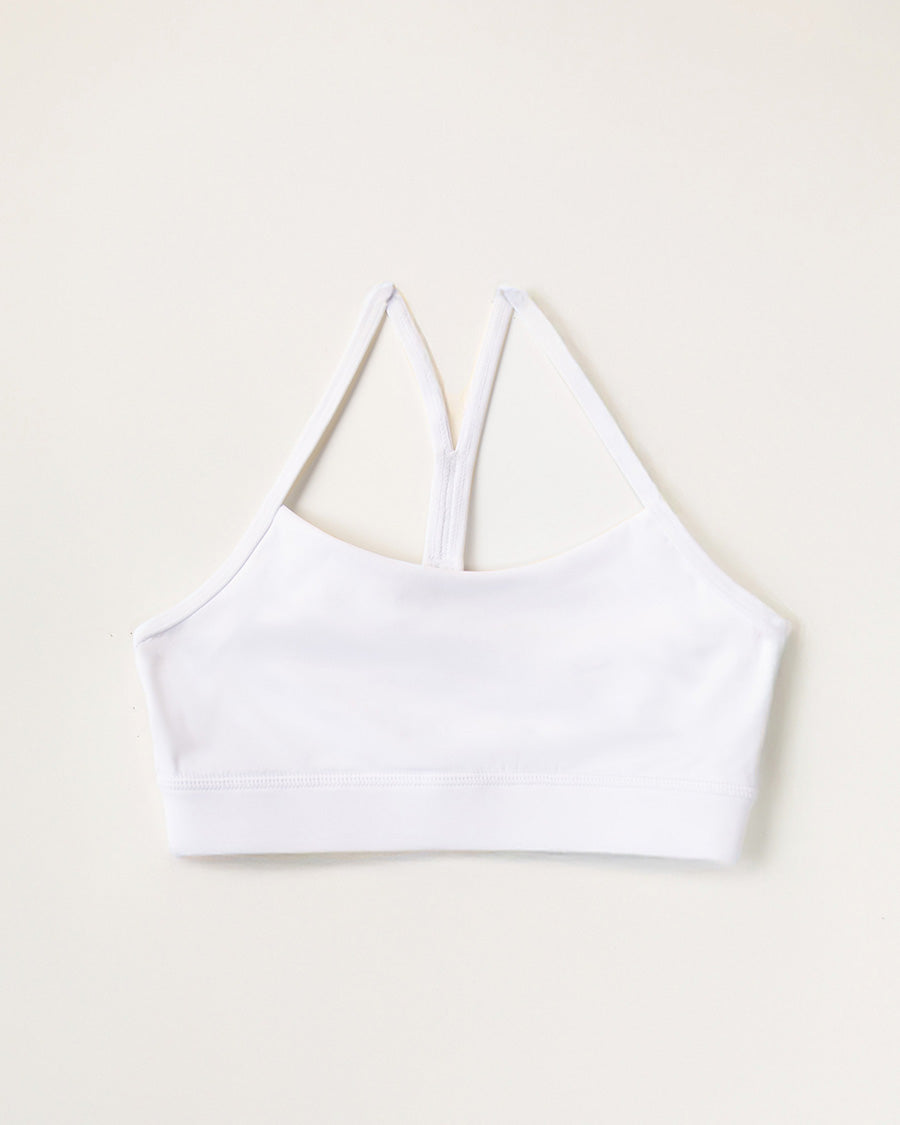White Girls Y-Back Sports Bra - View 1