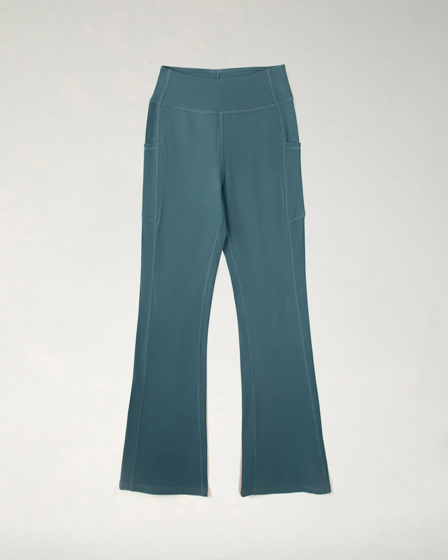 Canal Green Bootcut High Waisted Yoga Pants