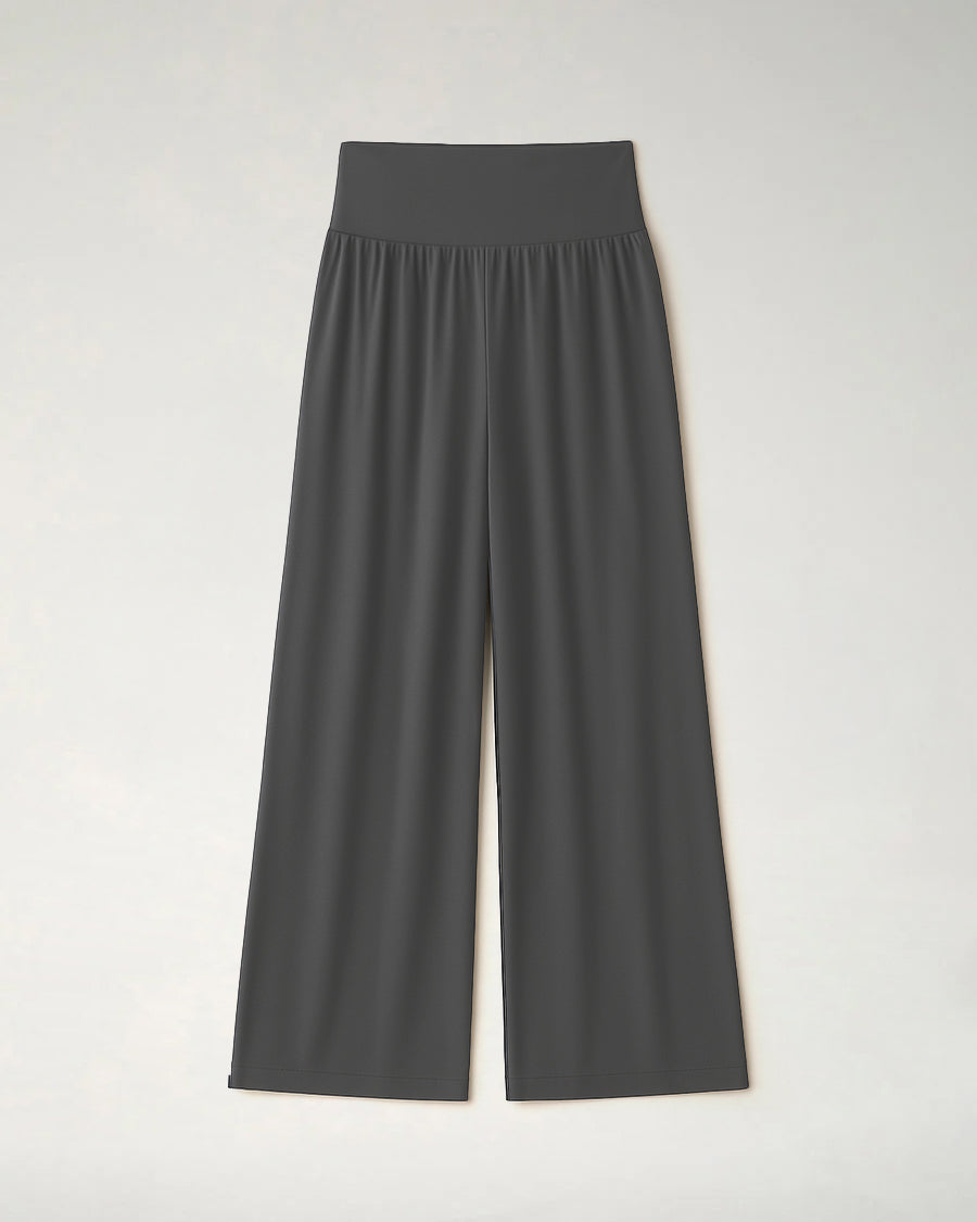 Charcoal Wide Leg Casual Pants