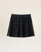 Sparkling Black Girls Chiffon Pull-On Wrap Skirt