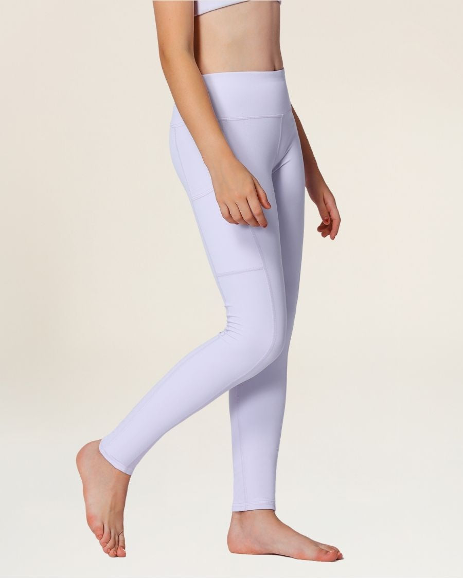 Lavender Girls Athletic Leggings - View 3