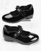 Black Glitter Kids Beat Bling Tap Shoes
