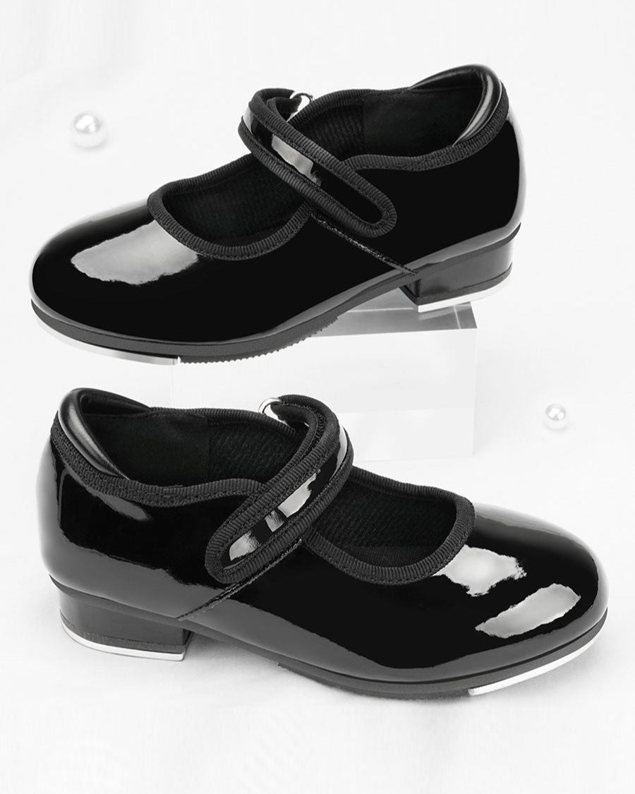 Black Glitter Kids Beat Bling Tap Shoes