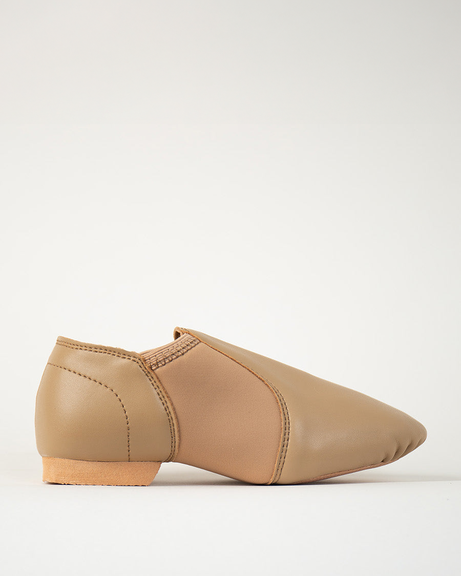 Tan Kids PU Leather Jazz shoes