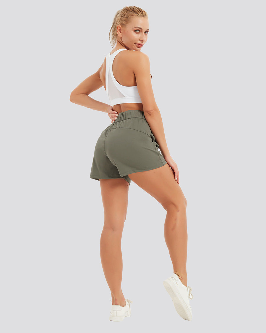 Olive Green Charge Running Shorts 3"