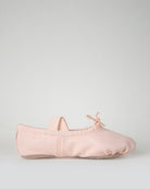 Ballet Pink Kids PU Leather Ballet Shoes (Split Sole, With Lace)