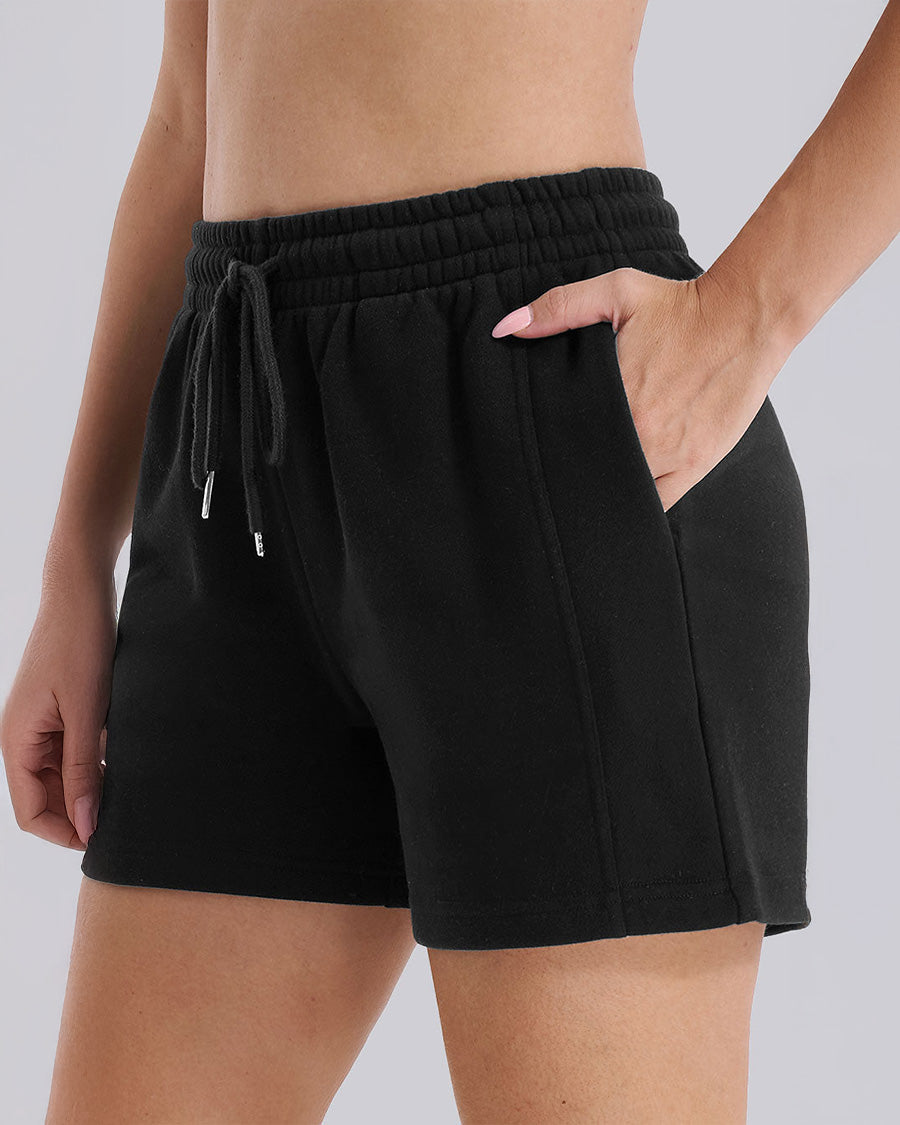 Black Easy Comfort Lounge Shorts