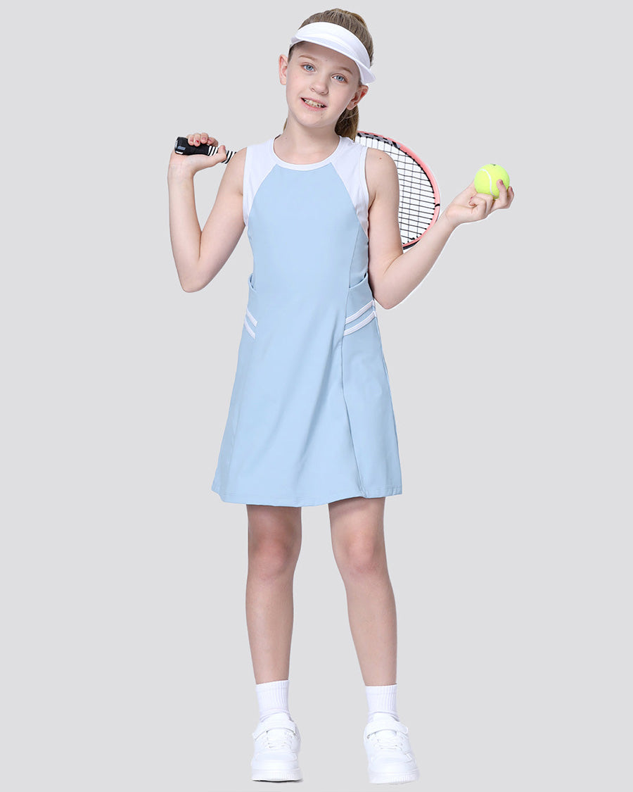 Blue Girls Tennis Dress Golf Outfit Combo