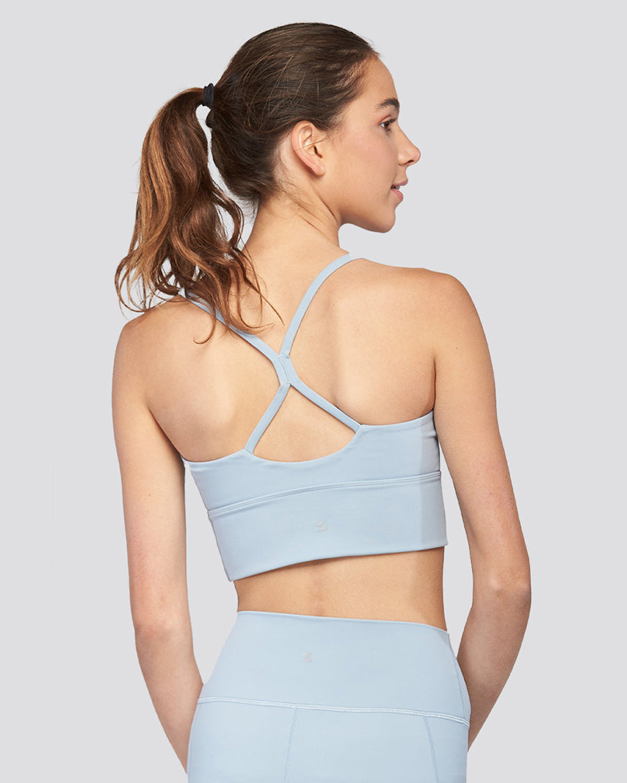 Steel Blue SoftLuxe Crop Top Sports Bra