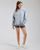 Baby Blue Long-Sleeve Oversized Hoodie