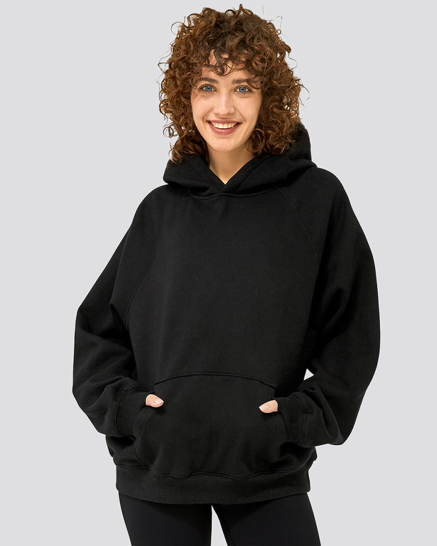 Women Black Fleece TOO COOL Oversized Sweatshirt