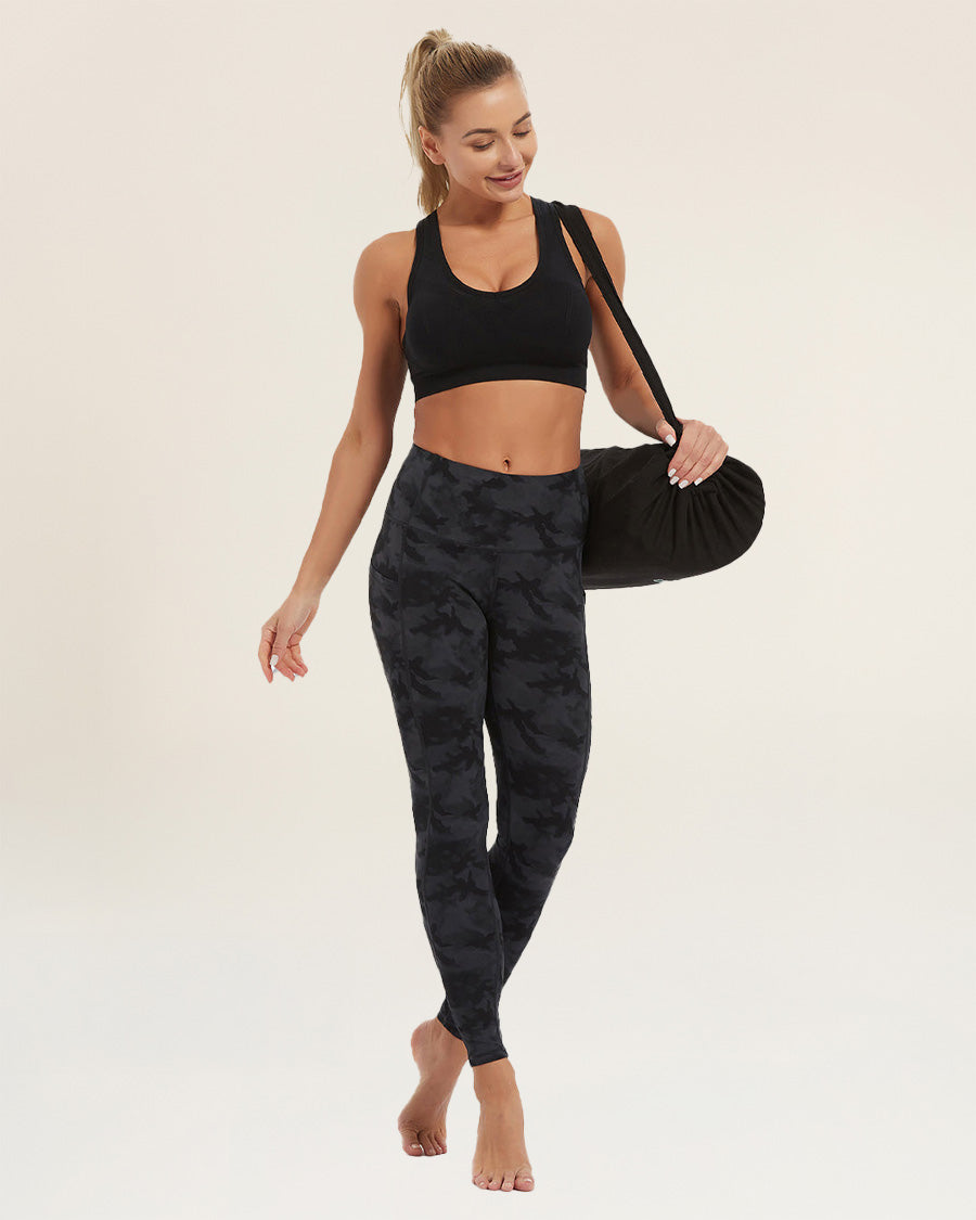 Black & Grey Camo Naked Feeling Leggings