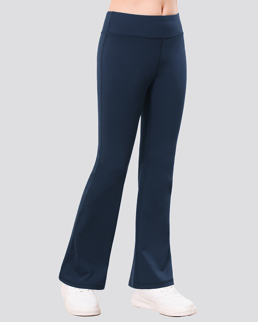 Navy Girls Flare Leggings