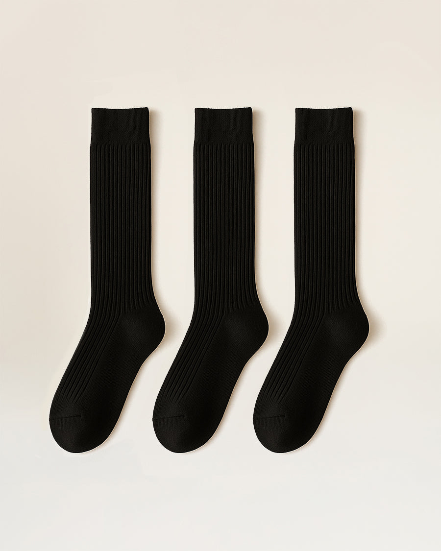 Black Kids Ruffle Trimmed Socks