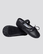Black Kids Premium Leather Ballet Shoes (Full Sole)
