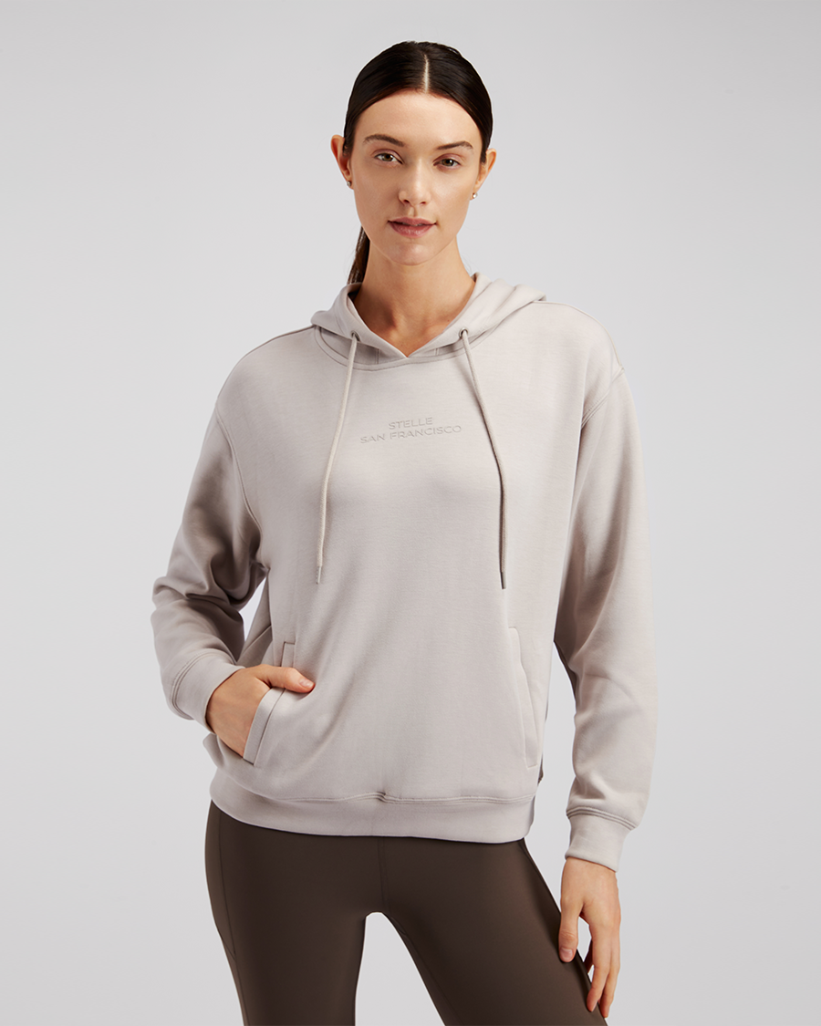 Light Grey Classic-Fit Spacer Hoodie