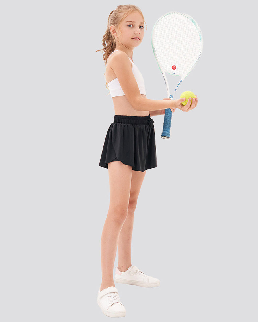 Black Girls Flowy Shorts