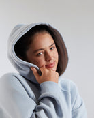 Baby Blue Long-Sleeve Oversized Hoodie